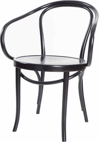 Fameg Venice No. 9 Eetkamerstoel - Met Armleuning - Hout- Design - Zwart