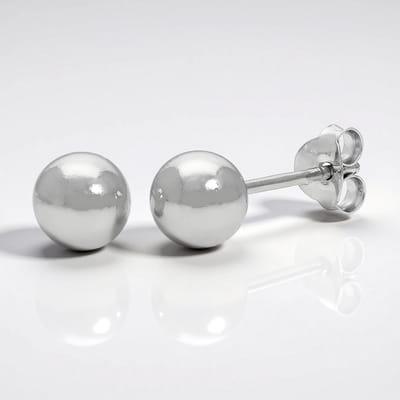 Cavill - Zilveren Oorbellen - 925 Sterling Zilver - 6 mm Bolvorm - Minimalistisch Tijdloos Elegant - Stud Oorbellen Voor Dames