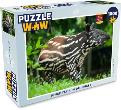 Puzzel Jonge tapir in de jungle - Legpuzzel - Puzzel 1000 stukjes volwassenen