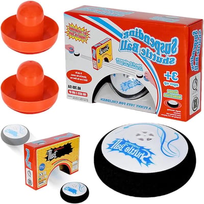Luchthockey Set - Drijvende Puck - Binnen Spelen - Beschermt Meubels - 8 x 2 x 10 cm - Blauw