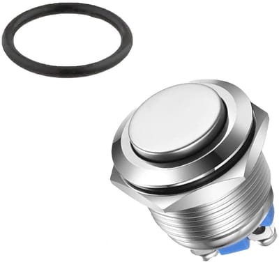 Ronde Startknop - Metalen Drukknop - Elektronische Projecten - Waterdicht Ontwerp - 16 mm