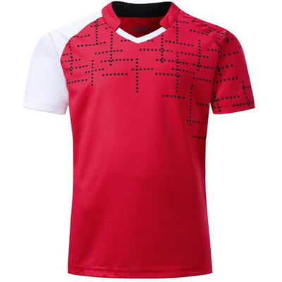 Badmintonkleding Ademende Volleybalkleding Heren Tafeltennis Sportkleding Jersey Dames Zomer Sportpak 4XL red