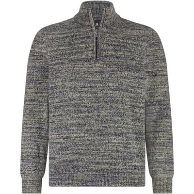 State of Art Trui Gemeleerde Trui Met Halve Rits 135 25089 5737 Mannen Maat - XL