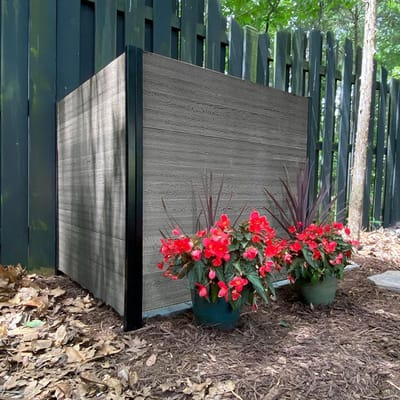 Privacyscherm Set - Tuinscherm Vinyl - Tuin Afschermen - Onderhoudsvrij Vinyl - 2 Stuks - Grijs
