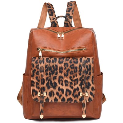 Tas voor Vrouwen Retro Veelzijdige Rugzak voor Vrouwen Zacht Leer College Studenten Rugzak High-end Gevoel Uitgaansrugzak
