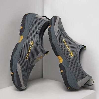 Herenschoenen Mesh Casual Schoenen Zomer Outdoor Sneakers Sport en Vrije Tijd Heren Antislip Klimschoenen Ademend Heren 40 gray