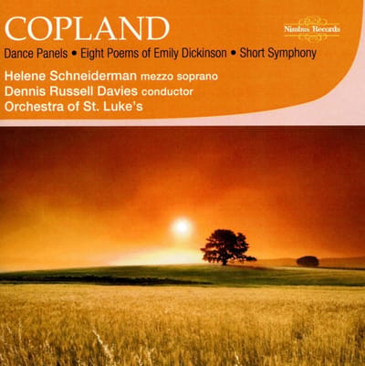 Helene Schneiderman, Orchestra Of St Luke's, Dennis Russell Davies - Copland: Dance Panels | Eight Poems Of Emily Dickinson | Short Symphony (CD)