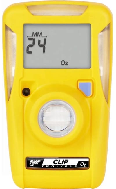 Honeywell BW Clip – Gasdetector voor O2 Zuurstof – Alarmen 19.5 & 23.5 % VOL