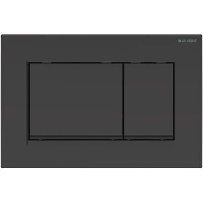 Geberit Sigma20 bedieningsplaat - 2-toets spoeling - vierkant - dualflush - glans zwart mat