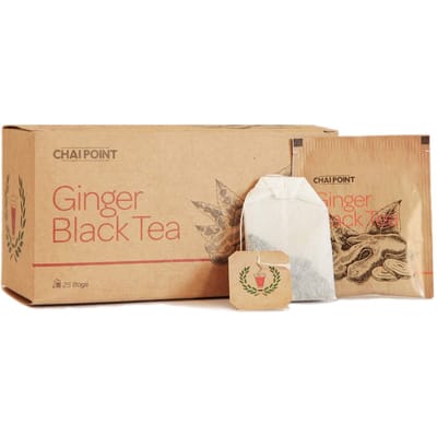 Черный Чай с Имбирем (25 пак, 2 г), Ginger Black Tea,  Chai Point beige