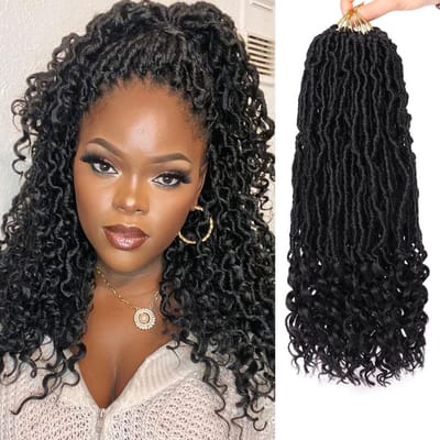 Dailygoods- Haarverlenging 14 Inch - 7 Packs Faux Locs - Synthetisch Haar - Natuurlijk Golvend - Krullende Uiteinden - Lichtgewicht 40 g/pak - Haarextensies