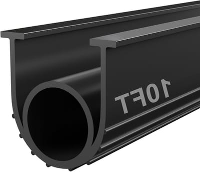 Garagedeurafdichting bodemrubber - Garagedeur tochtstrip bodem - Garage beschermen tegen weer - Duurzaam EPDM materiaal - 3.05 meter lengte - Zwart