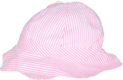 Gestreept roze zonnehoedje/hoedje voor baby's - Roze - One Size - Baby hoedjes en petten