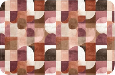 WC mat 60x40 cm - Antislip - Geometrie - Modern - Retro - Toiletmat - Vloermat - Douchemat - Toilet tapijt - Toiletmatten