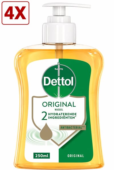 4 x Dettol - Handzeep - Original - Klassieke Hygiëne - 250 ml - Handzeep - Antibacteriële Zeep - Dettol - Hygiëne - Handwas