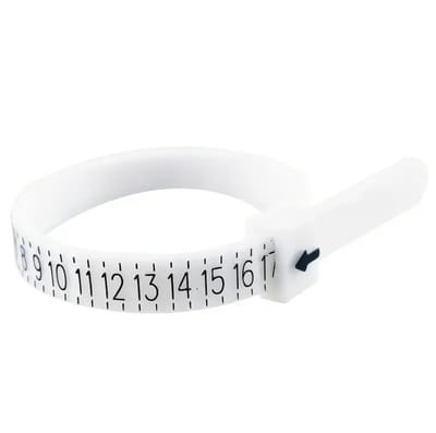 Ulanax® | Ringmeter - Ringmaat opmeten - Vinger opmeten - Vingermaat meter - Verstelbaar - Ringsize tool - Ringvinger - Wit