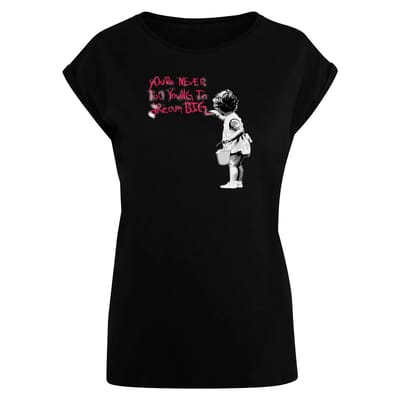 Merchcode - Dream Big Dames Tshirt - S - Zwart