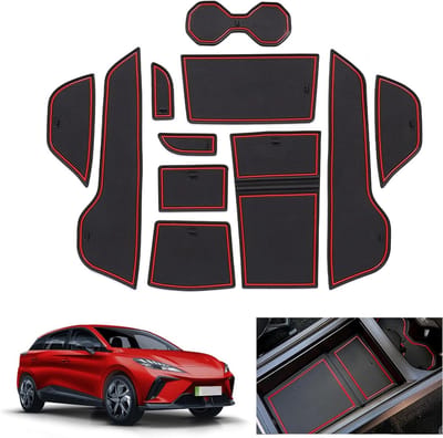 Non-slip rubberen matten voor MG 4 EV 2022-2025, centrale console opbergbak, accessoires voor extra grip en bescherming