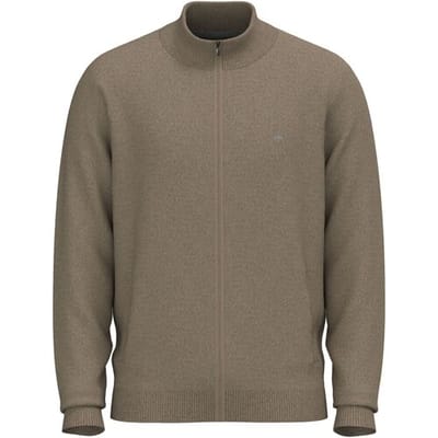 Fynch-Hatton Vest Cardigan Zip Lambswool Taupe / male
