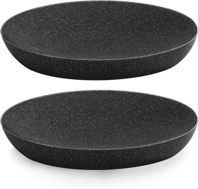 Set van 2 Marmeren Zeepdispensers van Hars, Ovalen Zeepplateau voor Badkamer en Keuken, Ideaal voor Zeep en Sponsen