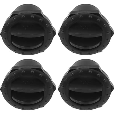4 STUKS Dashboard Airconditioning Uitlaat Deflector 60 mm Gat Universeel Knop Stijl Zwart voor Campers Bussen Jachten