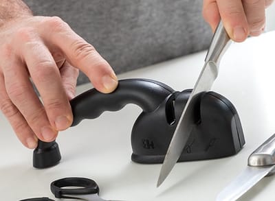 Messenslijper - Messenslijper Keuken Slijpsteen - Messenslijper voor scharen en messen 19 x 4,3 x 6,5 cm - Messen en scharen slijper - Scharenslijper -
