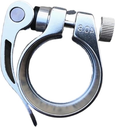 Fiets Zadelklem - Zadelpen Klem - Veilig Fietsen - Snelle Verstelling - 35-41 mm - Zilver