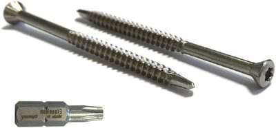 Roestvrijstalen Schroeven - Houtschroeven Lenskop - Duurzaam Bevestigen - Boorpunt Torx A2 - 32x60mm 1000 Stuks