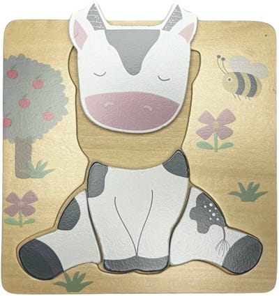 The Baby Supply Houten Peuter Puzzel Set – 4 Dierenpuzzels voor Eindeloos Puzzelplezier!