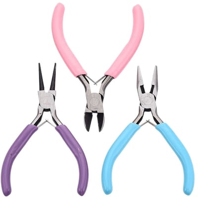 Fako Bijoux - Tangenset 3-Delig - Mix - Rondbektang - Kniptang - Platbektang - Sieraden Maken - Sieraden Tang - 12.5cm - 3 Stuks