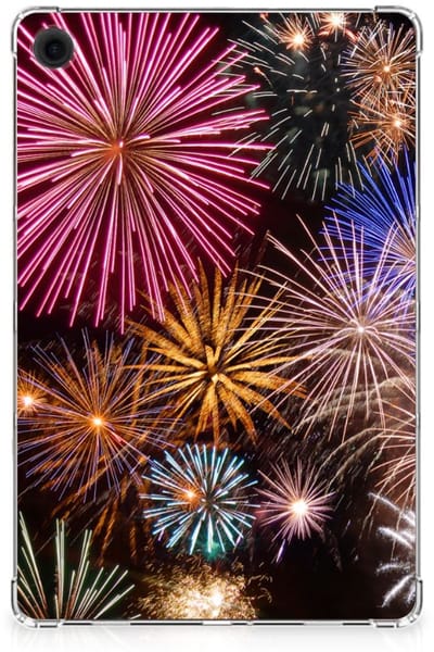 Samsung Galaxy Tab A9 Plus Leuke Siliconen Hoes Vuurwerk