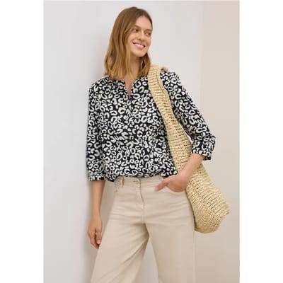 Katoenen blouse met patroon