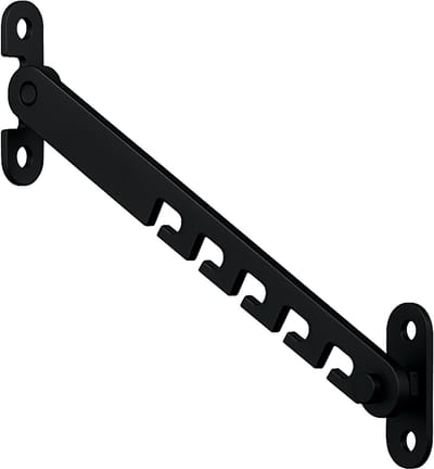 Raamvastzetter en Deurvastzetter 16cm - met Bevestigingsmateriaal - Zwart