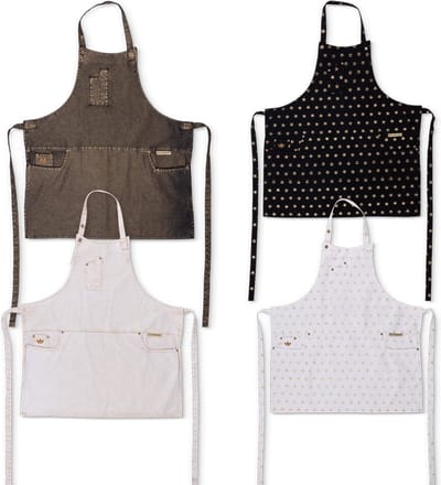 Dutchdeluxes - Handgemaakt - Schort met vijf zakken - 4 stuks - Slim Fit - Katoen - Kerstmis - Feest set - Mixed