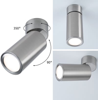 LED-plafondlamp 3-Step-Dim Turnal Coin 2700K 470lm 230V 6W dimbaar Staal geborsteld