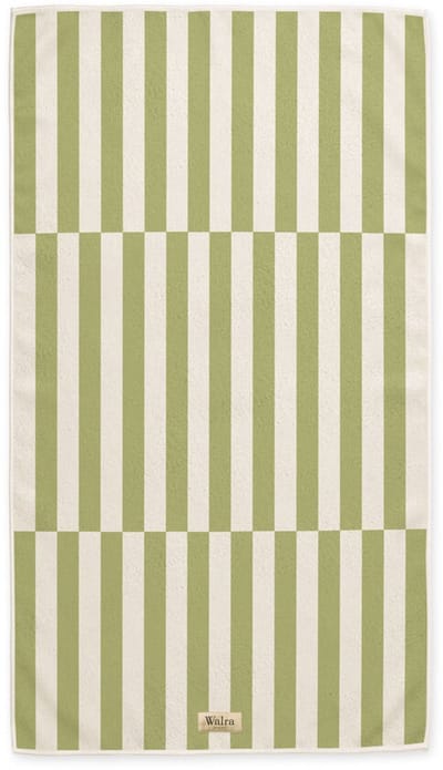 Walra Strandlaken Salty Square - 100x180 - 100% Katoen (BCI) - Groen