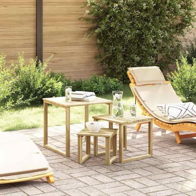 vidaXL Tafel 3 st Naturel 50,5 x 50 x 46 cm Geïmpregneerd grenenhout
