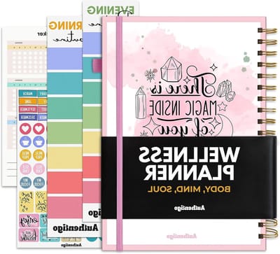 Wellness Planner - Zelfzorg Dagboek - Gezondheidsdoelen Bereiken - Ongedateerd 6 Maanden - 7x10 Inch - Roze