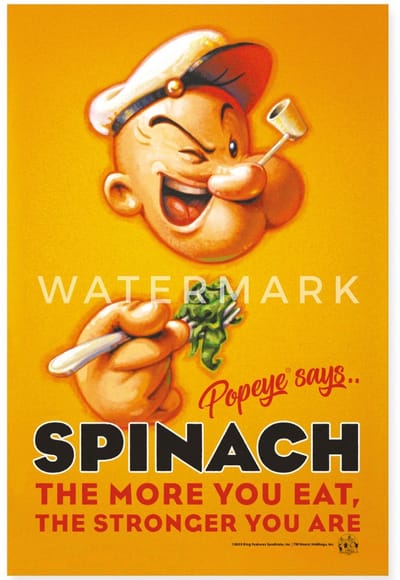 Popeye Poster Spinach More You Eat … Poster 60x90 cm