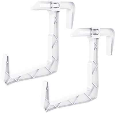 Form Plastic Balkon plantenbak ophang beugels - 2x - voor aan een railing - kunststof - ivoor wit - balustradehook