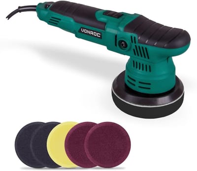Excentrische polijstmachine 650 W - 125 mm met constante snelheid en zachte start