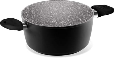 Aeternum Black Pearl Inductie Steelpan 20 cm - Aluminium Steelpan met 2 Handvatten voor Alle Kookplaten