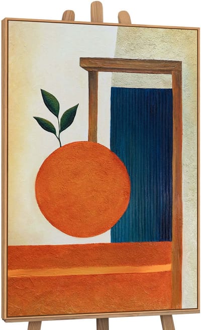Canvas schilderij 120x80 cm handgeschilderd vruchtenbalans – YS-Art Gallery – Lijst: Hout – Luxe wanddecoratie