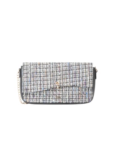 Faina Clutch/avondtasje Dames Zwart Veelkleurig