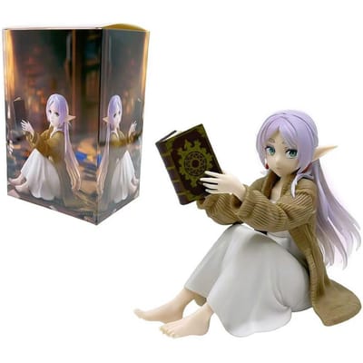 1/12CM Frieren Beyond Journey's End Anime Figuur Schattige Nachtkleding Frieren Actie Model Poppen Speelgoed voor Bureau Display gray