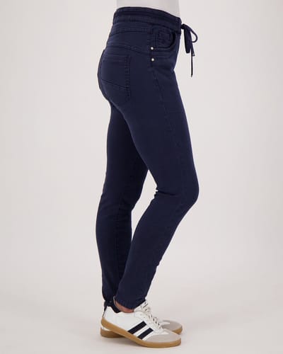 Je m'appelle Dames Broek Regular fit Met stretch - Blauw - Maat XS