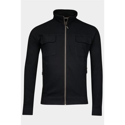 Baileys Vest High-Low Structure Interlock Sweat Cardigan Zip Navy / male