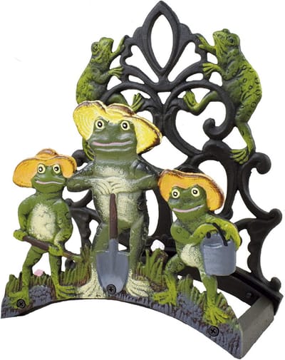 Wandslanghouder - Slang oproller decoratief - Tuin opruimen - Kikkermotief - 325 cm - Meerkleurig