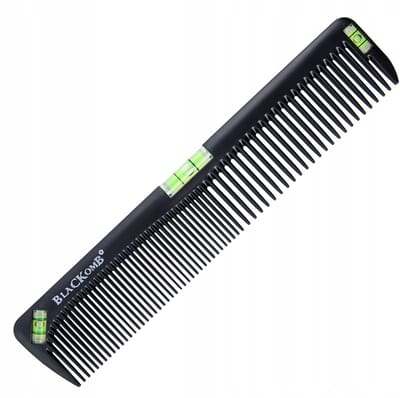 Haarstyling Kam Model met Waterpas - Kappersgereedschap - Zwart