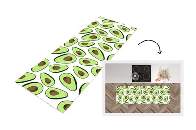Keukenloper - Loper keuken - Avocado - Patronen - Pastel - 150x50 cm - Keukenloper vinyl